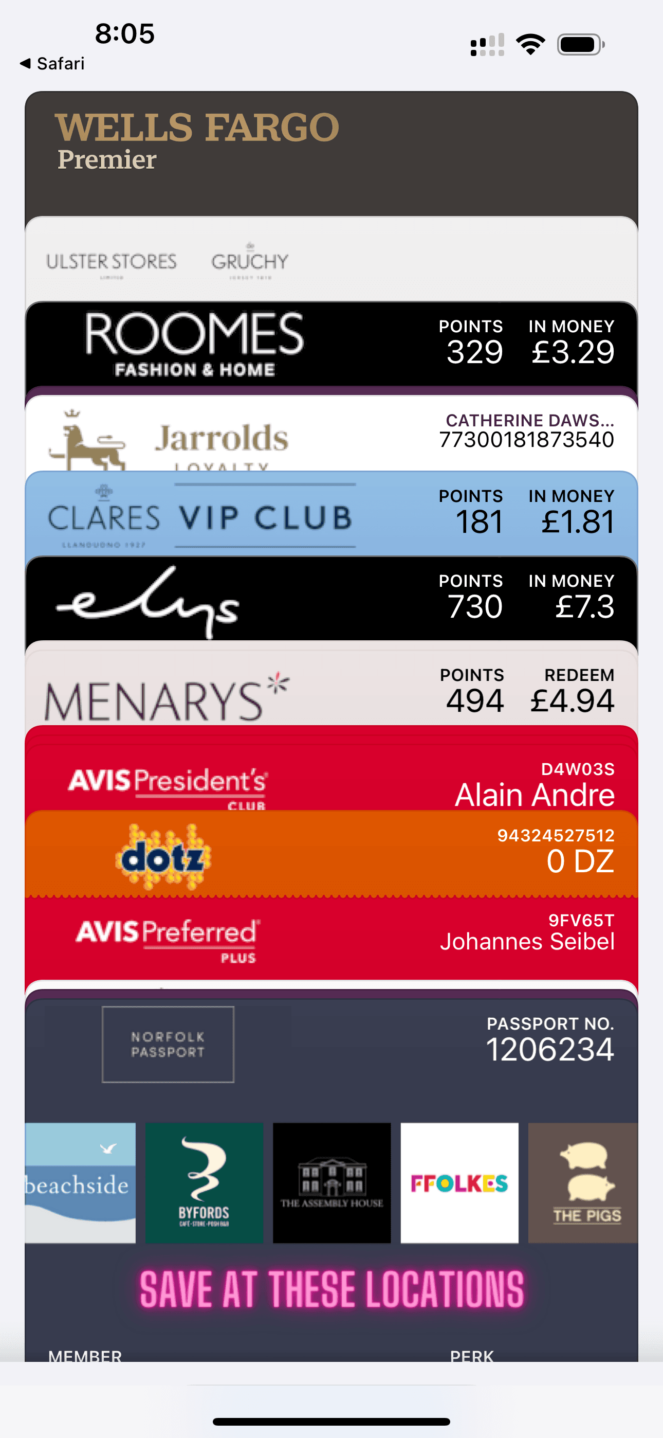 Apple Wallet Home Screen with digital passes