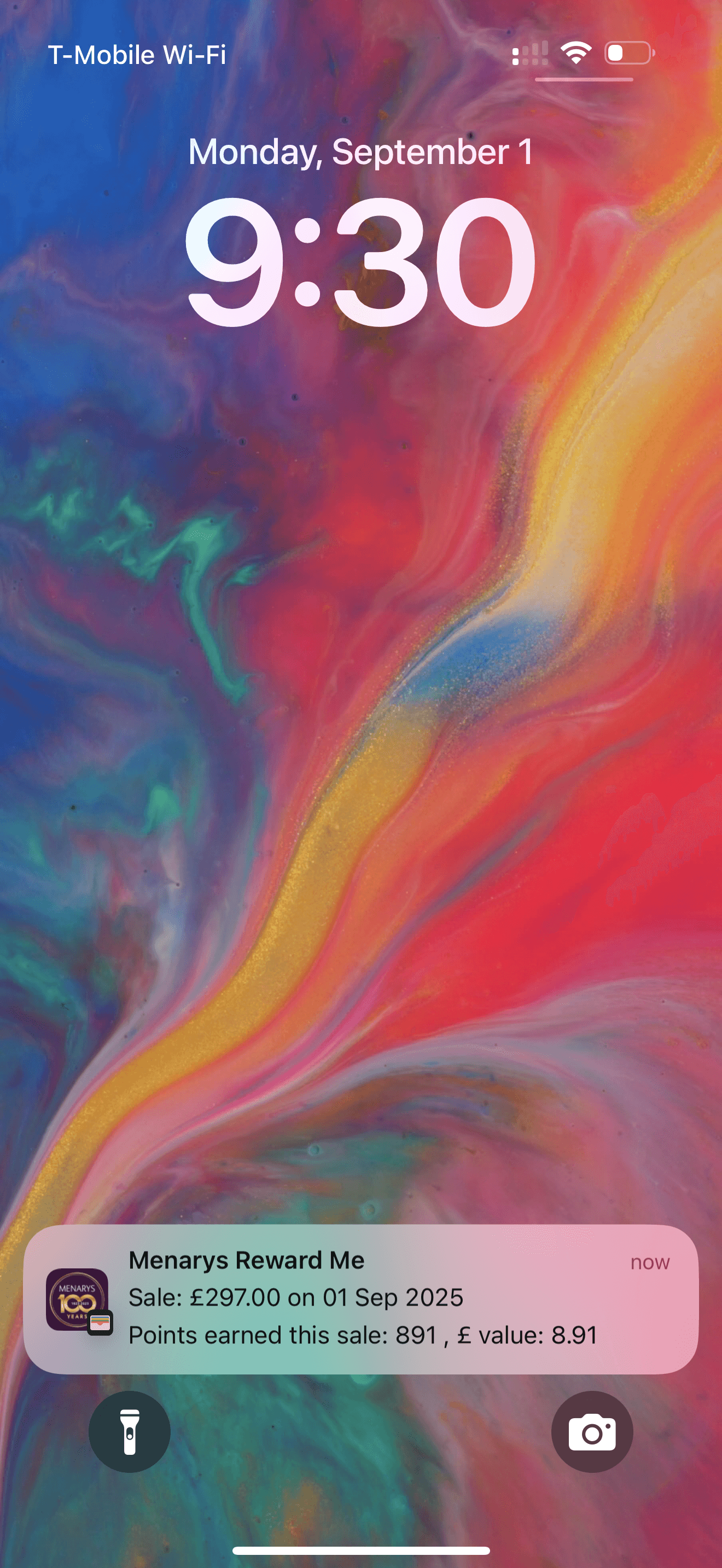 Sale notification on customer device