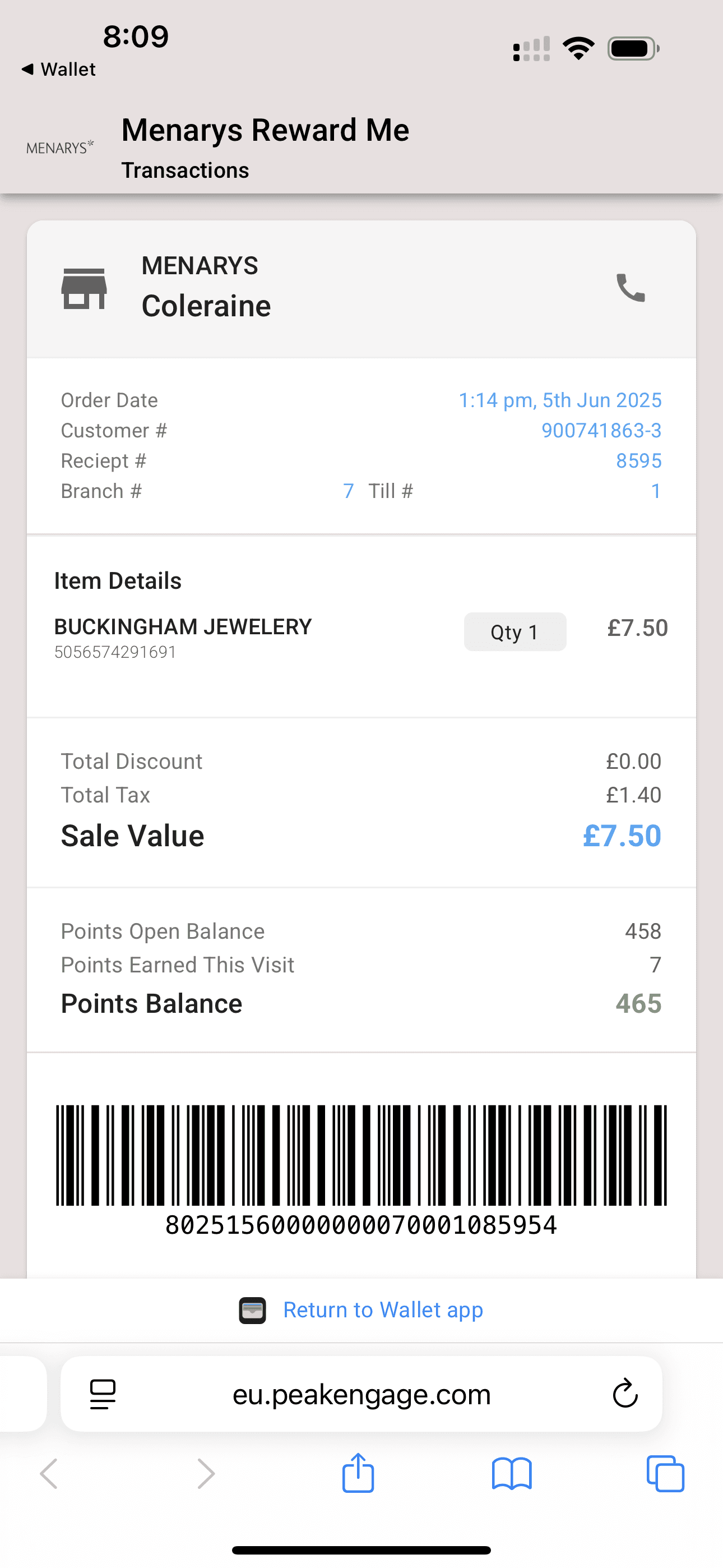 Digital sale receipts