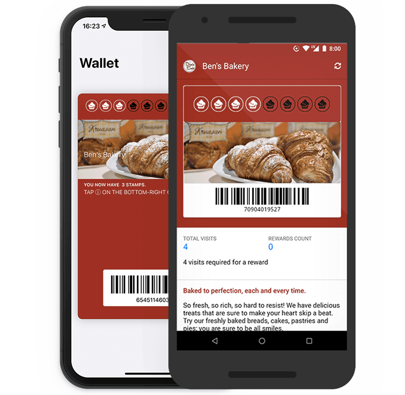 Stamp card pass in Apple Wallet