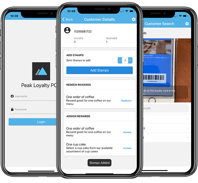 Peak Loyalty POS mobile app
